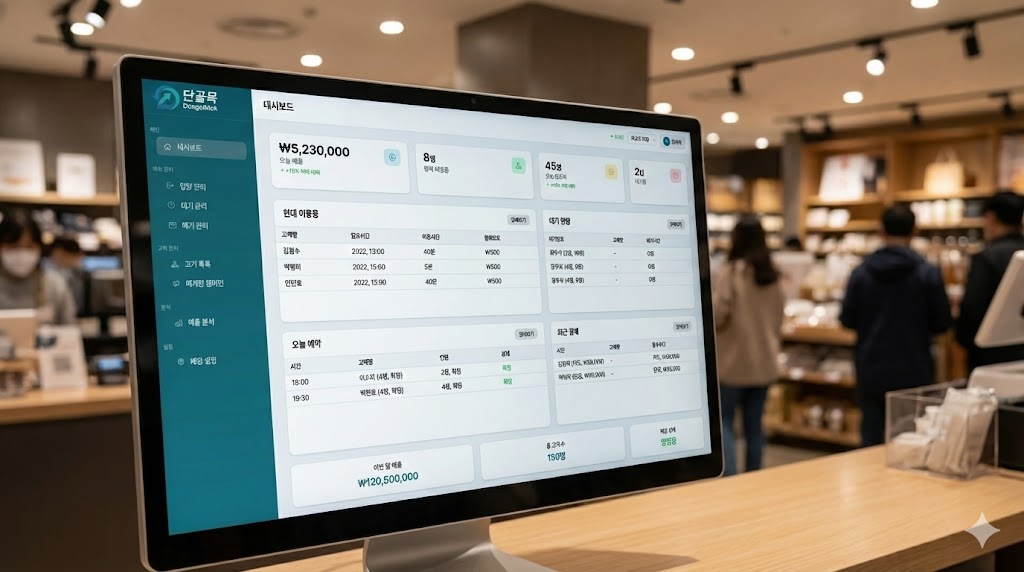 단골목 대시보드 미리보기